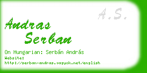 andras serban business card