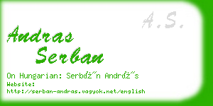 andras serban business card